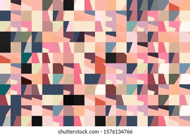 Abstract background pattern made of colorful geometric shapes