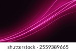 Abstract background with pink neon glowing lines. Bright neon pink light trails on a dark surface, creating a sleek and modern atmosphere. Ideal for digital, technology, and futuristic designs.