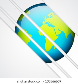 Abstract background with planet. Raster version of the loaded vector
