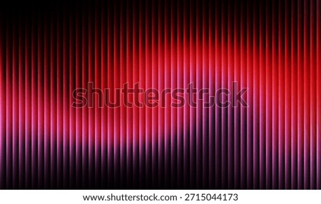 Abstract background presents a mesmerizing array of vertical illuminated bars transitioning smoothly from deep black at the edges through intense magenta and fiery red hues creating a visual represen