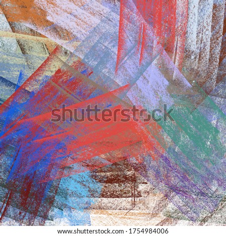 Abstract background. Psychedelic  texture of brush strokes of colored paint of blurred lines and spots of different shapes and sizes