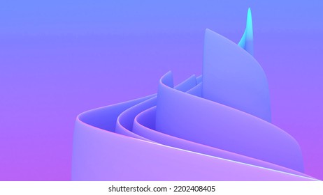 Abstract Background  Purple Spiral Swirl,flow Of Waves,3d Rendering