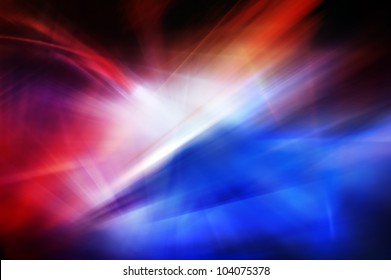 Abstract background in red and blue tones representing burst of energy and light.