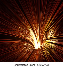 Abstract Background: Red Glowing Funnel With The Light Inside