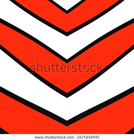 Abstract Background Of Red And White Angular Stripes