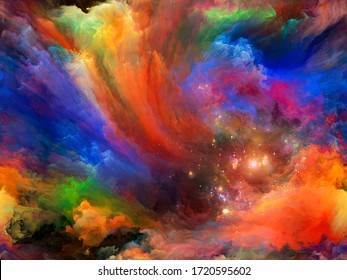 Abstract Background Series. Abstract Background Made Of Color And Movement On Canvas For Use With Projects On Art, Creativity And Imagination