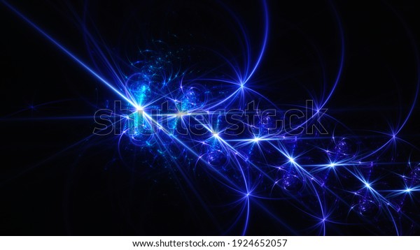Abstract background,\
smooth blue lines on a black background. Design element. Soft\
lines. 3d\
rendering