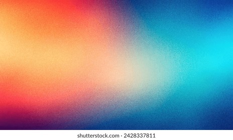 Abstract background with a smooth gradient and an additional grainy layer for texture. Grainy gradients style, vintage noise, abstract background