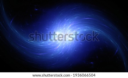Abstract background, smooth multicolored lines on a black background. Design element. Soft lines. 3d rendering.