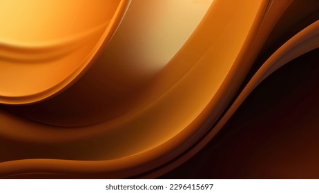 Стоковая иллюстрация: Abstract Background with Smooth Waves of Caramel Color