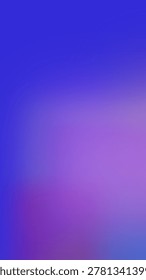 Abstract background with a soft, blurred gradient transitioning between deep blue and purple tones. The hazy, dreamlike composition creates a calm, minimalist aesthetic with fluid, smooth......