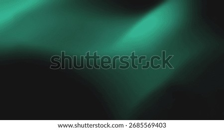 Abstract background Soft green light on dark background
