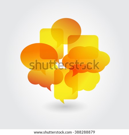 Abstract background. Speech bubble. Concept  network background. 