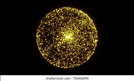 Abstract background with sphere particles. Digital 3d rendering backdrop. 3d rendering