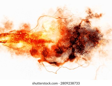 Abstract background of spreading flames and scorching energy | Flame texture
