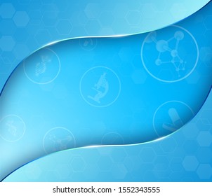 abstract background technology concept in blue light,brain and human body heal ,technology modern medical science in future and global international medical with tests analysis clone DNA human