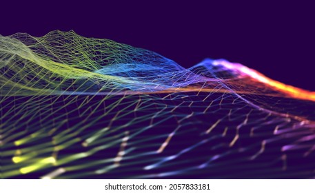 Abstract background of technology and science.3d illustration.Cloud computer and Global world network and telecommunication.