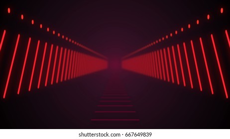 Abstract background with technology tunnel. 3d render