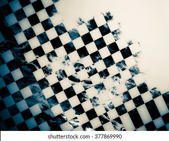 Abstract background, texture of a checkered flag. Pattern for topics race, rally, car, automobile races. Grungy texture, is "dirty" and some "graininess"