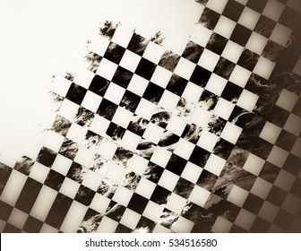 Abstract background, texture of a checkered flag. Pattern for topics race, rally, car, automobile races. Grungy texture, is "dirty" and some "graininess"