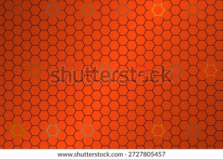 Abstract background texture with a repeating geometric pattern of interconnected orange hexagonal shapes