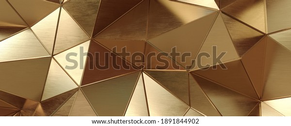 Abstract background with triangle poligons and lines - 3d, render. Modern futuristic colorful bright wall. Graphic computer design for posters, banners, presentations.