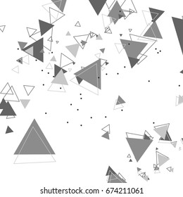 Abstract background with triangle. Simple geometric pattern. Minimal texture design. Line and point abstraction. Technology illustration.
