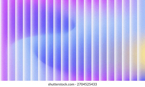 Abstract background with vertical blinds effect in pastel purple, blue, and yellow gradient colors