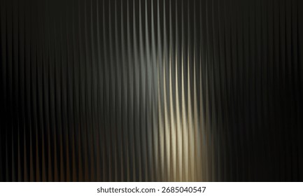 Abstract background with vertical wavy lines and light reflectio