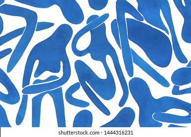 Abstract Background With Watercolor Female Body Shapes. Modern Illustration For Your Design