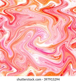 Abstract background. Watercolor marble texture.Silk.white, red, pink, orange, yellow