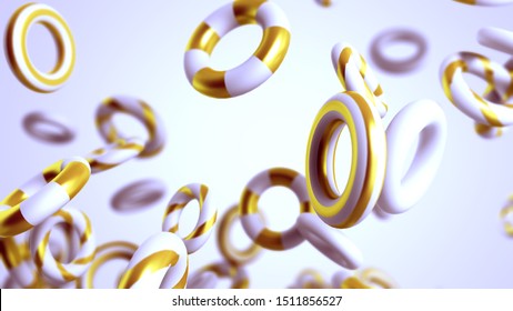 abstract background white objects on a grey background 3d render