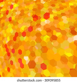 Abstract background with yellow transparent hex polygons