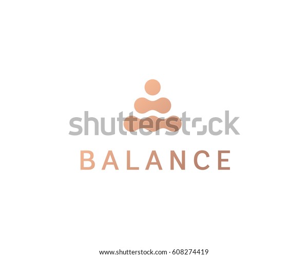 Abstract Balance Logo Design Template Spa Stock Illustration 608274419