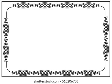 Abstract Balck White Frame Silhouette Raster Stock Illustration 518206738