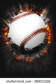 Abstract Baseball Sport Invitation Poster Or Flyer Background With Empty Space