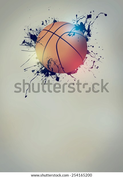 Abstract Basketball Sport Invitation Poster Flyer Stock Illustration