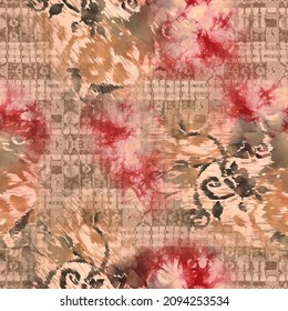 abstract, batik tie-dye, Ikat printing, Ajrakh Pattern and block print Pattern and batik print Pattern, digital printing textile pattern