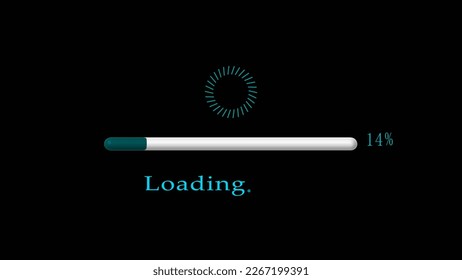 abstract beautiful loading icon , processing bar ,downloading ,  glowing ,colorful  image  , slow and fast motion	 . 