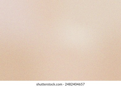 Abstract beige gradient with grain texture, light color glowing nude background. Aesthetic plain pale brown wallpaper with sandy texture. Vintage smooth noise backdrop for presentation product display