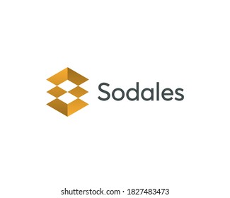 Abstract big data and technology icon. corporate business or database technology logotype template. 