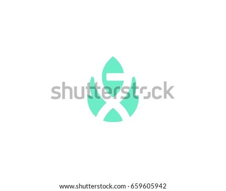 Abstract bio tech leaf dna logo design. Green energy, medicine, science logotype icon.