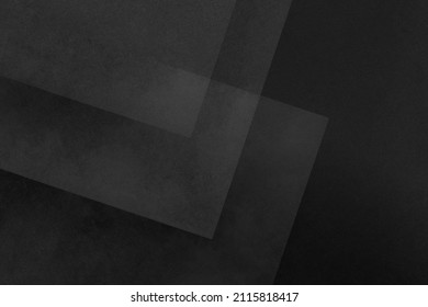 abstract black background, dark geometric modern art design in industrial black, gray paper squares