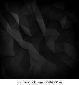 Abstract Black Faceted Paper Background