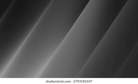 Abstract black and gray diagonal lines with smooth gradient shading