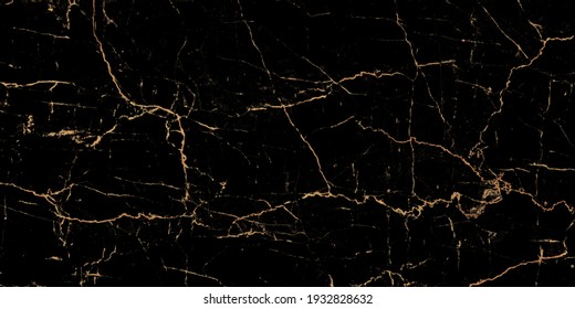 Abstract Black Marble Texture With Golden Luxury Pattern.