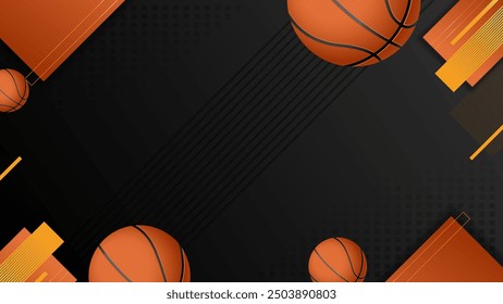 abstract black and orange basketball sports background design - Powered by Shutterstock