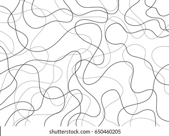 Abstract Black Scribble Backgroundrandom Intersecting Wiggly Stock ...