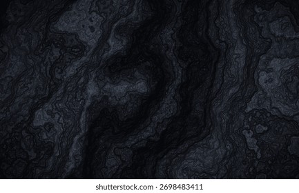 Abstract black stone texture background. Coolled volcanic lava rock
