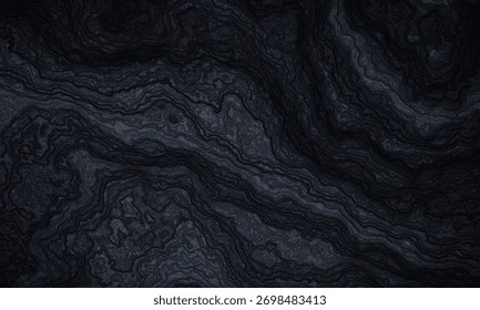 Abstract black stone texture background. Coolled volcanic lava rock